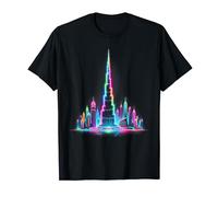 Bright Burj Khalifa Elegance Tee - Colorful Dubai T-Shirt