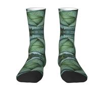 Bright Cabbage Color-Clash Mid-Calf Socks - Bold Full-Print Design With Black Toe Contrast For Unmatched Style And Comfort