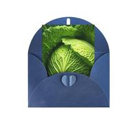 Bright Cabbage Print Adorable Blank Cards& Envelopes,Unique Designs Perfect for Festivals, Invitations