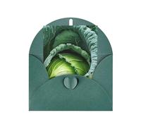 Bright Cabbage Print Blank Greeting Cards, Love Buttons, Pearl Paper Envelopes Suitable For Various Occasions - Anniversary Cards, Thank You Cards, Holiday Cards, Wedding Cards, Congratulations.