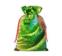 Bright Cabbage Print Christmas Bag Drawstring Bags For Holiday Presents Xmas Sack Party Decor Gift
