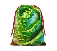 Bright Cabbage Print Drawstring Gift Reusable Bag Pouch Daily Organizing Anniversaries Weddings Sacks