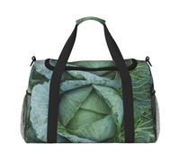 Bright Cabbage Print Everyday Use Travel Duffle Bag Large Capacity Travel Bag Stylish Functional Bag, Black, One Size