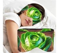 Bright Cabbage Print Full Coverage Sleep Mask,Eye Mask Portable for Travel Office Nap Shift Work