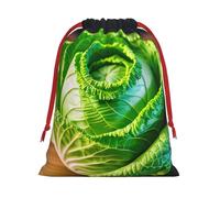 Bright Cabbage Print Gift Drawstring Decor Bag For Holiday Party Favors Birthdays Anniversaries Pouch