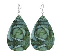 Bright Cabbage Trendy Leather Teardrop Earring Lightweight Bohemian Earrings Set Jewelry Gift For Women Girl