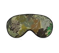 Bright Camouflage Leaves Sleep Mask Soft Blindfold Portable Eye Mask with Adjustable Strap for Men Women