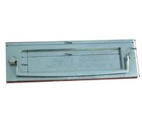 Bright Chrome Victorian Style letterbox with Knocker
