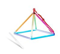 Bright Color Clear Crystal Quartz Pyramid 5-12 Inch Merkaba Sound Therapy Meditation Yoga Meditation Stress Relief Corner Stand Percussion Instruments Including Cr,11 Inch