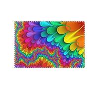 Bright Color Placemats Set of 6 Heat Resistant Place Mats Washable Dining Table Mats Kitchen Table Placemats for Patio Outdoors Decorate