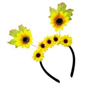 Bright Color Sun Flower Hairband Simulation Flower Headband Comfortable And Elegant For Music Festival And Theme Event