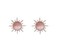 Bright Color Sun Stud Earrings For Women Round White Shell Earring Handmade Jewelry