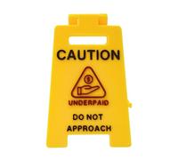 Bright Colored Employee Warning Sign Small Caution Sign Desktop Decoration For Corporate Space And Team Activity Warning For Office