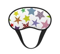 Bright Colored Stars, Full Eye Covers Light Blocking Eye Masks Blackout Sleep Eye Muffs