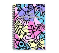 Bright Colorful Abstract 2026 Diary A5 To Do List Notebook Diary Book Journal for Women 2026 Planner Journal for Project Week To View Monthly Year Planner with Dotted Line Note Page Slim