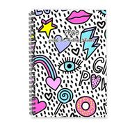 Bright Colorful Abstract 2026 Planner A5 To Do List Notebook 2026 Agenda Mens Planner Diary for Project Week To View Monthly Year Diary with Dotted Line Note Page Slim