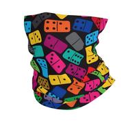 Bright Colorful Dominoes Black Uv Protection Half Face Headwear Unisex Half Face Scarf Balaclava For Yoga Men Women