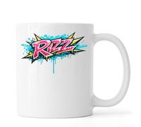Bright Colorful Graffiti Lettering Art Ceramic Tea Coffee Mug White