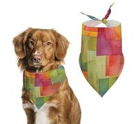 Bright Colors Abstract Dog Bandanas Adjustable Bib Handkerchief Party Pet Decorations Cute Dog Triangle Scarfs for Small Medium Puppy Cat Costume Accessory