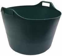Bright Colour Dark Green 75L Litre Extra Large Heavy Duty Polyethylene Flexi Tub Plastic Storage Container Bucket Flex Tub Horse Feeding Tub For Home/Garden - Made In UK