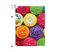 Bright Colourful Cupcakes Jigsaw Puzzle Warren Reed - Designer Yellow 1000 Piece