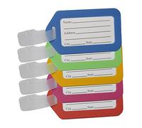 Bright, Colourful Plastic Luggage ID Tags (10)