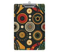 Bright Coral Circle A4 Acrylic Clipboard for Papers Writing Planner, Office Wall Mounted Large Capacity Organizer