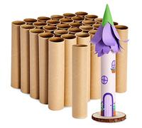 Bright Creations 30 Pack 8 Inch Cardboard Tubes, 1.6x8 Empty Toilet Paper Rolls for Crafts and Art Projects, DIY Brown Crafting Paper Roll for Classrooms, Dioramas, and Decorations