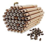 Bright Creations Mason Bee Nesting Tubes Refills (8mm & 10mm, 100 Pack, 50 Each)