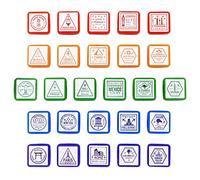 Bright Creations Passport Stamps for Kids (Cities of The World, 26 Pieces)