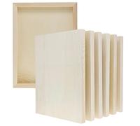 Bright Creations Unfinished Wooden Panels, 6 Pack Wood Canvas Boards for Painting, Arts and Crafts, Rectangular, 23 x 30.5 cm