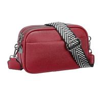 Bright Crossbody Purses for Women Genuine Leather Cross Body for Woman Shoulder Purse with Triple Top Zipper(Bright Red)
