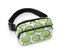 Bright Cucumber Slices Print Fanny Packs Crossbody Bags for Women, Fashion Waist Belt Bag Fanny Pack