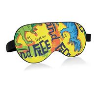 Bright Dino Sleep Eye Mask, Sleeping Mask & Blindfold with Elastic Headband Soft Comfort Eyeshade Sleep Cover for Travel Yoga Nap