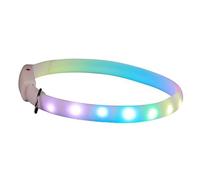 Bright dog necklace, Rechargeable LED necklace for large breed, adjustable necklace for wide dog for night walking or outdoor ride