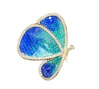 Bright Drop Oil Butterfly Brooch Lightweight Alloy Jewelry Modern Vintage Styles Pin For Elegant Outfit Accents Comfortable Daily Wear