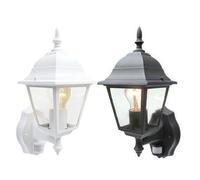 Bright Electrical Outdoor Pir Wall Lantern Sensor Light Security 4 Sided Exterior Motion Security Black