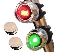Bright Eyes Portable Marine LED Bow Safety Lights for Kayak Canoe or Larger Boat | Red and Green | Aluminum Battery Powered and Water-Resistant
