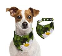 Bright Flower Lovely Daisy,Pet Bib Scarf Cats Dog Bandana Dogs Towel Bib Adjustable Pet Scarf,M