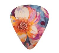 Bright Flowers 12 Pcs Guitar Picks, 0.46mm/0.71mm/0.96mm Thickness, Guitar Plectrum With Storage Case For Acoustic-Electric Guitar Ukulele Bass
