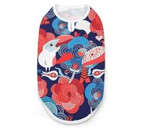 Bright Flowers and Birds Fashion Pet Vest, Easy Wear Dog Clothes for Small Dogs Daily Walking XL
