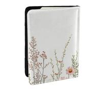 Bright Flowers Daisies and Wildflowers Printed Passport Holder,Travel Pu Leather Passport Cover Case Organiser for Men Women,6.5 Inch