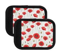 Bright Flowers Green Buds White Luggage Handle Wrap Luggage Tags Suitcase Makers Covers for Travel, 5.9x4.3in, Bright Flowers Green Buds White, one sizex2