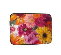 Bright flowers Printed Laptop Sleeve for 10 inch Laptop, Shockproof Oxford Fabric Laptop Protective Case Laptop Bag