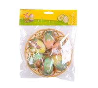 Bright Foam Easter Eggs Sets Happy Easter Ornaments Colorful Bird Eggs For Home Decor Spring Party Kids Happy Decorations