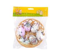 Bright Foam Easter Eggs Sets Happy Easter Ornaments Colorful Bird Eggs For Home Decor Spring Party Kids Happy Decorations