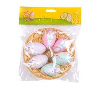 Bright Foam Easter Eggs Sets Happy Easter Ornaments Colorful Bird Eggs For Home Decor Spring Party Kids Happy Decorations