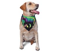 Bright Forests And Starry Skies Printed Graphic Pet Triangle Scarf For Dogs & Cats, Adjustable Cute Pet Bandana For & Photo Shoots