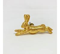 Bright Gold Animal Drawer Knobs - Dresser Cabinet (11. Running Rabbit)