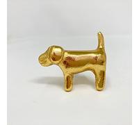 Bright Gold Animal Drawer Knobs - Dresser Cabinet (9. Dog)